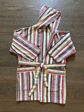 Odd Bird Mini-Me Rainbow Stripe Robe Unisex Size XS